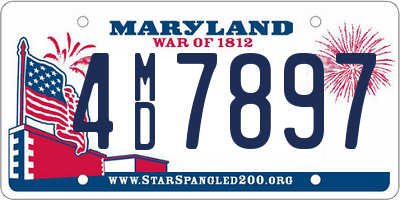 MD license plate 4MD7897