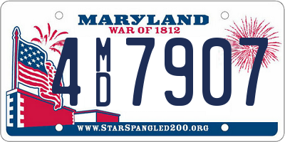 MD license plate 4MD7907