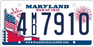 MD license plate 4MD7910