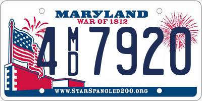 MD license plate 4MD7920