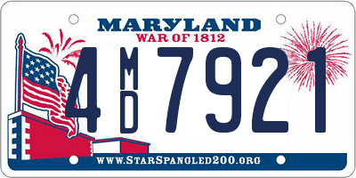 MD license plate 4MD7921