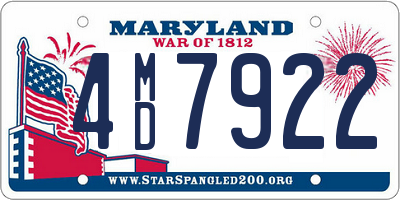 MD license plate 4MD7922