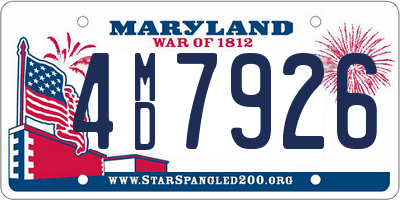 MD license plate 4MD7926