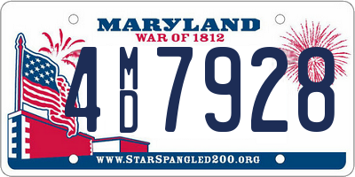 MD license plate 4MD7928