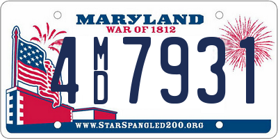 MD license plate 4MD7931