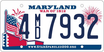 MD license plate 4MD7932