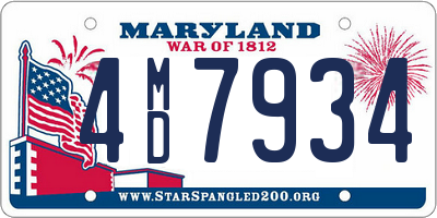 MD license plate 4MD7934