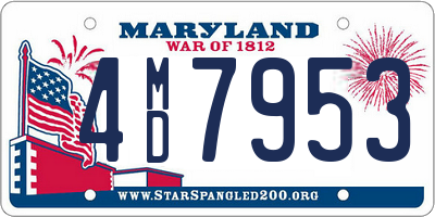 MD license plate 4MD7953