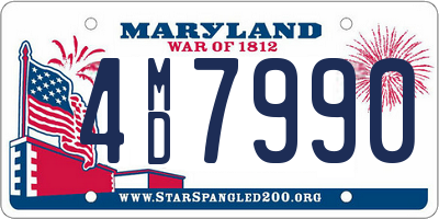 MD license plate 4MD7990