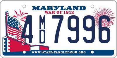 MD license plate 4MD7996