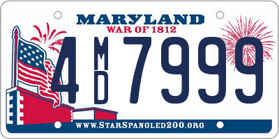 MD license plate 4MD7999