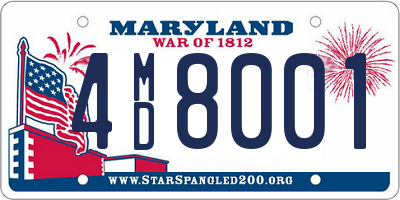 MD license plate 4MD8001