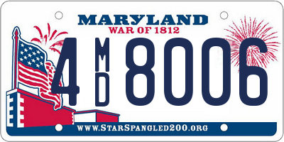 MD license plate 4MD8006