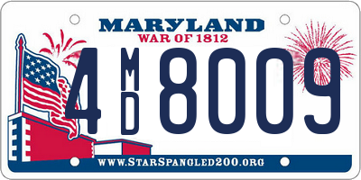 MD license plate 4MD8009