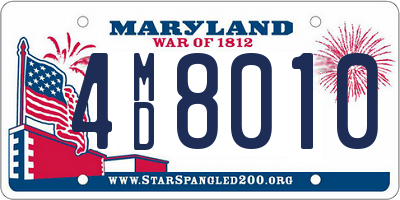 MD license plate 4MD8010