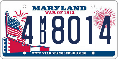 MD license plate 4MD8014