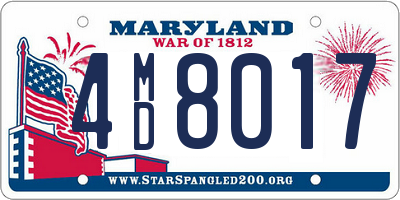 MD license plate 4MD8017