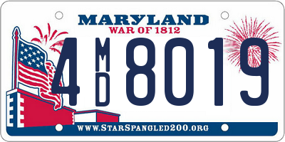 MD license plate 4MD8019