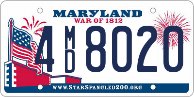 MD license plate 4MD8020