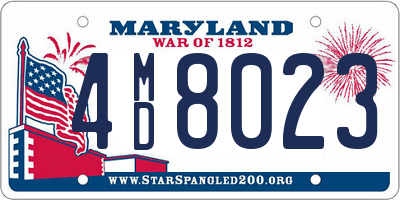 MD license plate 4MD8023