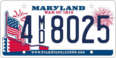 MD license plate 4MD8025