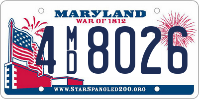 MD license plate 4MD8026