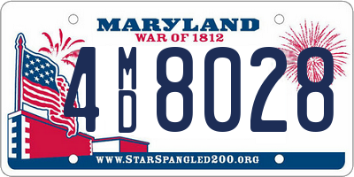 MD license plate 4MD8028