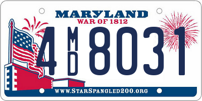 MD license plate 4MD8031