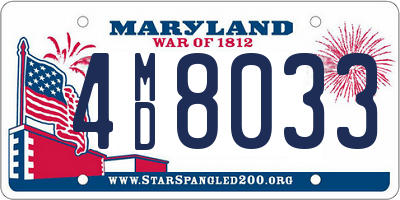 MD license plate 4MD8033