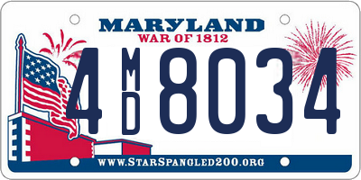 MD license plate 4MD8034