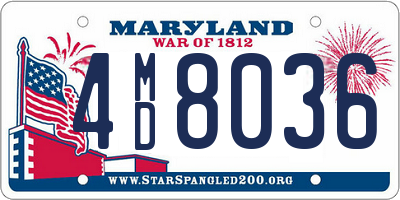MD license plate 4MD8036