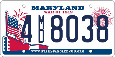 MD license plate 4MD8038
