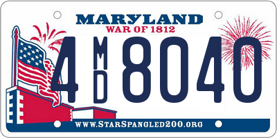 MD license plate 4MD8040