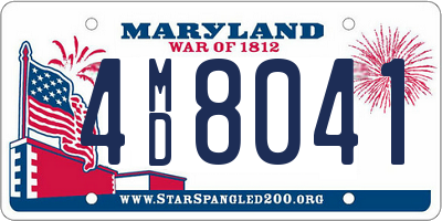 MD license plate 4MD8041