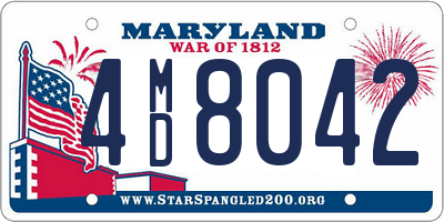 MD license plate 4MD8042