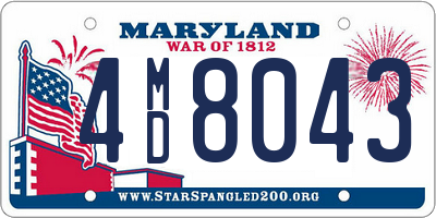 MD license plate 4MD8043