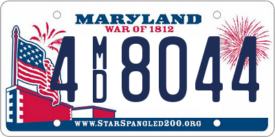 MD license plate 4MD8044