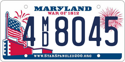 MD license plate 4MD8045