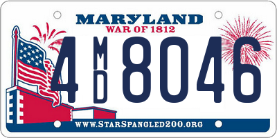 MD license plate 4MD8046