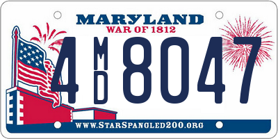 MD license plate 4MD8047