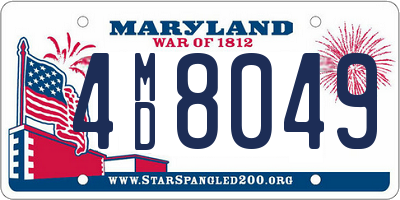 MD license plate 4MD8049