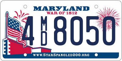 MD license plate 4MD8050