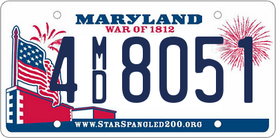 MD license plate 4MD8051