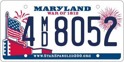 MD license plate 4MD8052