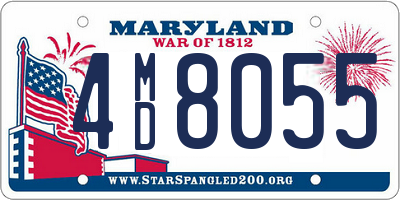 MD license plate 4MD8055