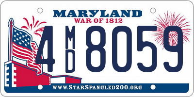 MD license plate 4MD8059