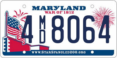 MD license plate 4MD8064