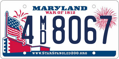 MD license plate 4MD8067