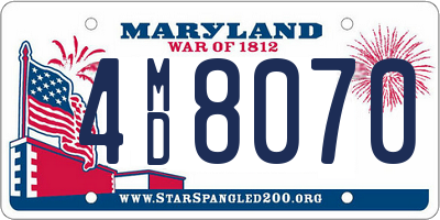 MD license plate 4MD8070