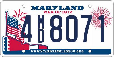 MD license plate 4MD8071